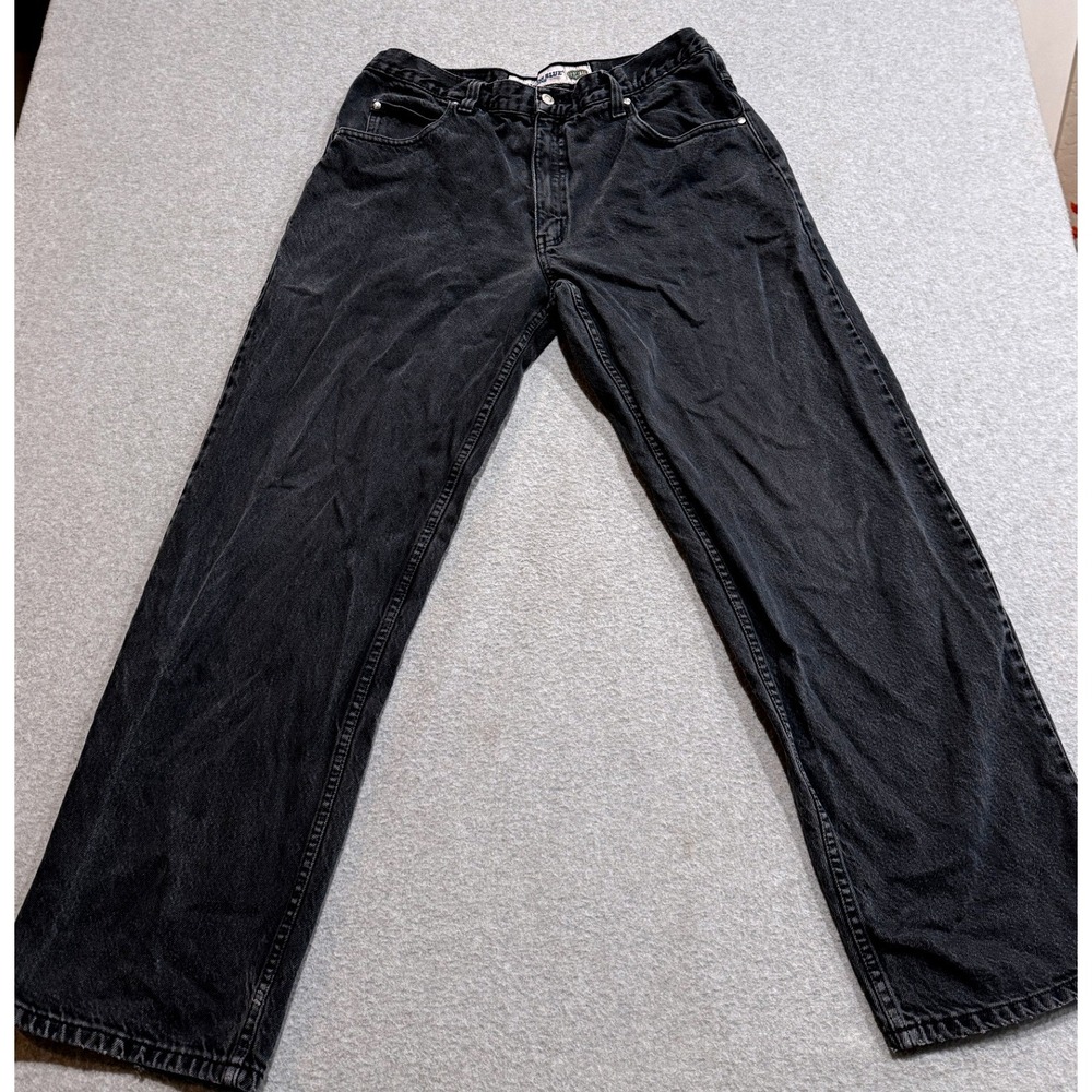 Anchor Blue Original Baggy Jeans Mens 36x32 Faded Black 90s Skater Denim